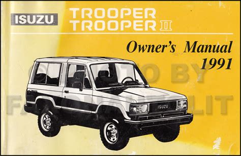 Isuzu Trooper Rodeo Auto Transmission Repair Shop Manual Supp