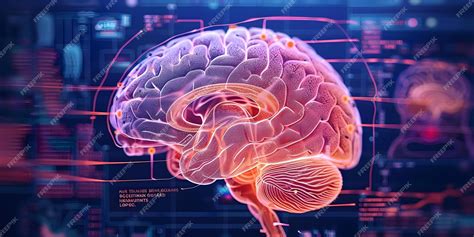 Anatomy of the Human Brain Detailed Diagram with Labeled Cortex Lobes ...