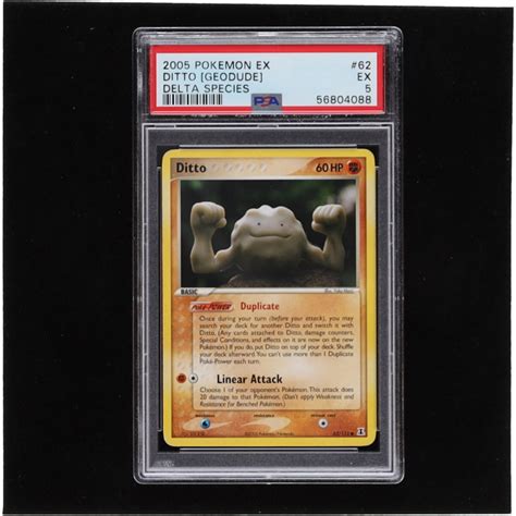 Ditto Geodude 2005 Pokemon EX Delta Species 62 PSA 5 Pristine