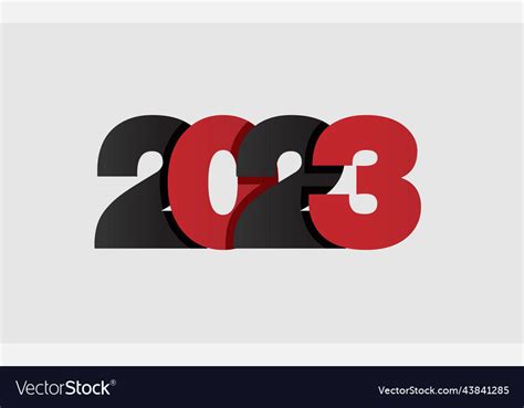 Logo 2023 happy new year modern design graphic Vector Image