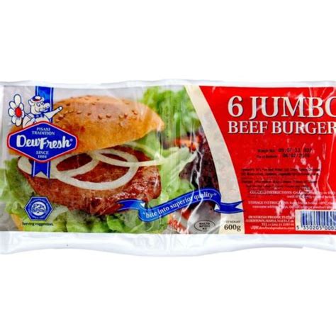 Dew Fresh Jumbo Beef Burgers Package Telstar Butcher Online Ordering