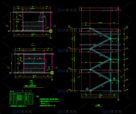 23套钢结构疏散楼梯室外钢梯cad大样详图dwg格式 Bim建筑网