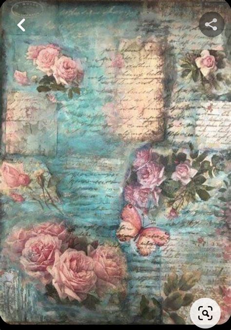 An Old Book With Roses And Writing On It