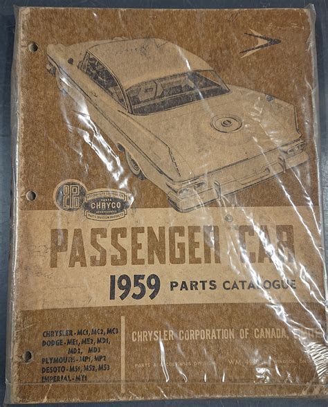 Parts Manual Chrysler Desoto Dodge Plymouth Pre Sixties