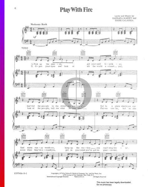 Play With Fire Laura Yager Piano Sheet Music Oktav