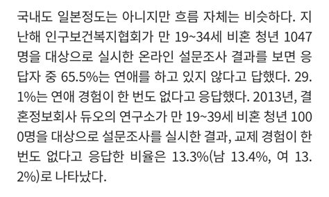 더쿠 대한민국 모쏠 비율 10년만에 2배 이상 증가