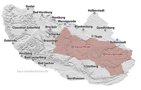 Landkarte Harz Deutschlandkarte 2023