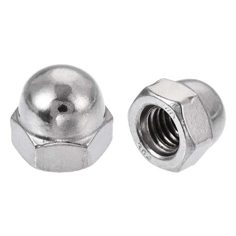 Uxcell Acorn Hex Cap Nuts 10pcs 3 8 16 Dome Nuts Stainless Steel