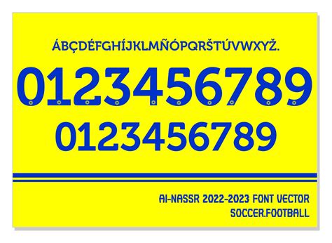 Font Vector Al Nassr 2022 2023 Font SVG AI Eps Pdf TTF Etsy Finland