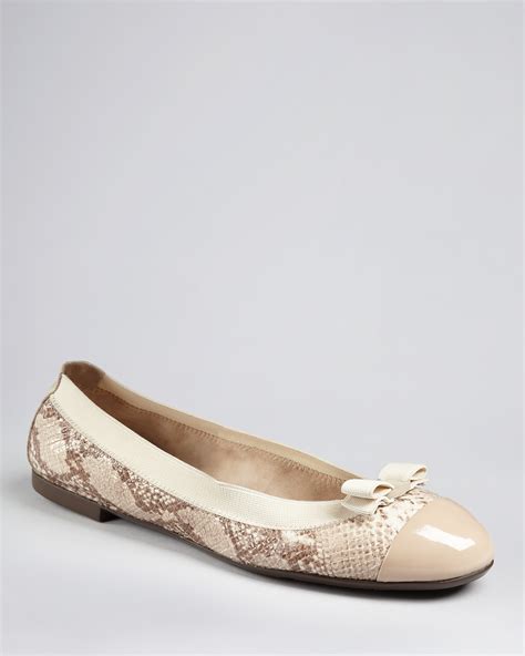 Salvatore Ferragamo Cap Toe Ballet Flats My Paris Bloomingdales