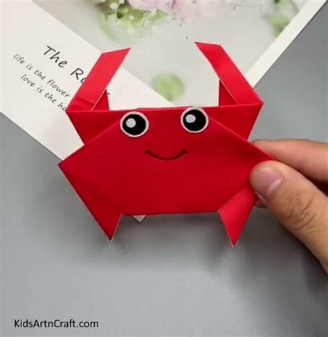 Origami Crab Making Easy Tutorial For Kids Kids Art And Craft