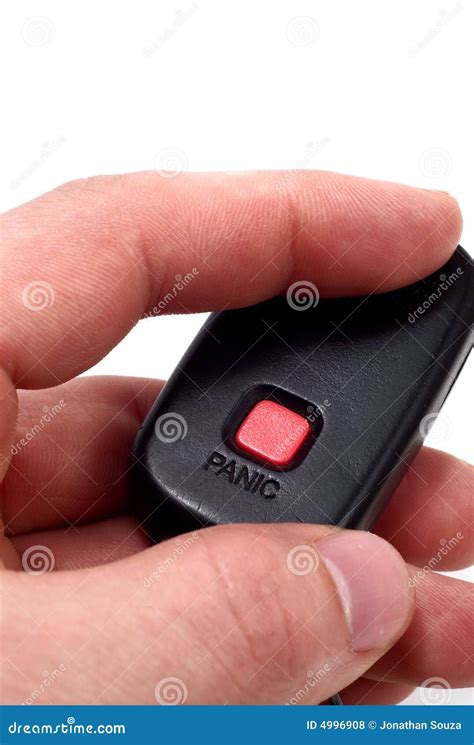 red panic button stock photo image  noise sound react