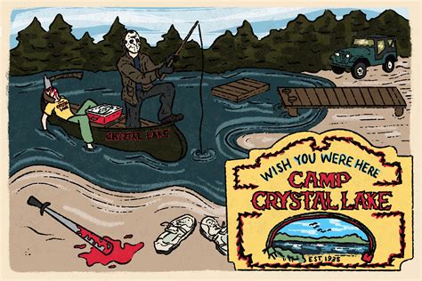 Friday The 13th Print Jason Voorhees Camp Crystal Lake Etsy