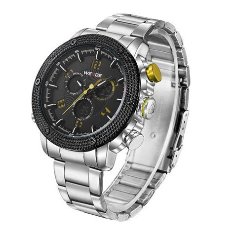 Relógio Masculino Weide Anadigi WH 5206 Amarelo ShopDesconto Aqui