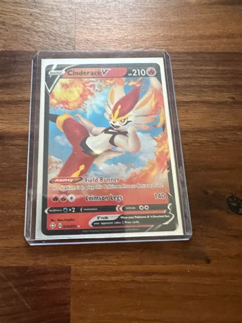 Cinderace V 035 192 Sword Shield Rebel Clash Ultra Rare Pokemon