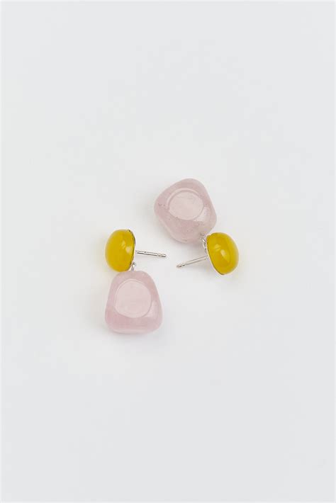 Lemon Rose Pebbles Earrings No1 Mussels And Muscles