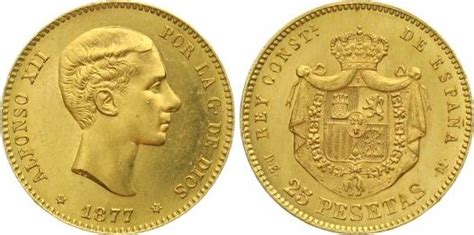 Spanien Pesetas Gold Alfonso Xii Winziger