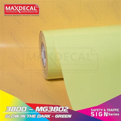 Maxdecal Mg Glow In Dark Gid Green Dunia Warna Stiker