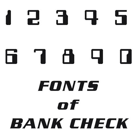 Bank Check Fonts For Number Special Purpose Digital Number Letter