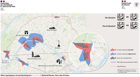 Carte du périmètre des Jeux Olympiques Paris 2024