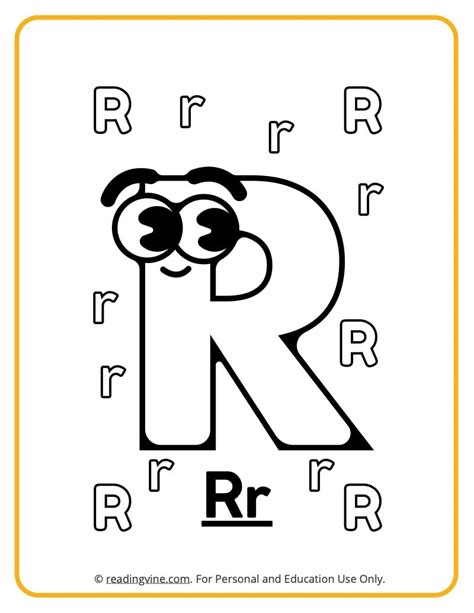 Letter R Coloring Pages Printable