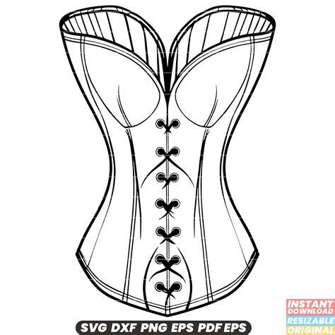 Corset SVG Corset DXF Corset PNG Corset Clipart Corset Cut File