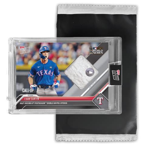 Game Used Base Relic To 99 Or Lower Evan Carter 2023 MLB TOPPS