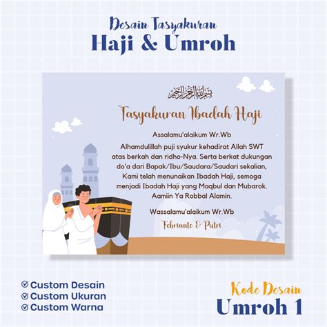 Jual Stikerkartu Tasyakuran Haji Dan Umroh Mohon Doa Restu Haji Dan