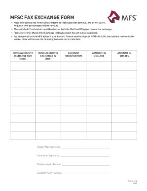 Fillable Online Mfs Name Change Authorization Form Fax Email Print