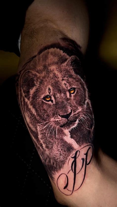 Filhote De Le O Tatuagem Realismo Tattoo Realista Lions Divo