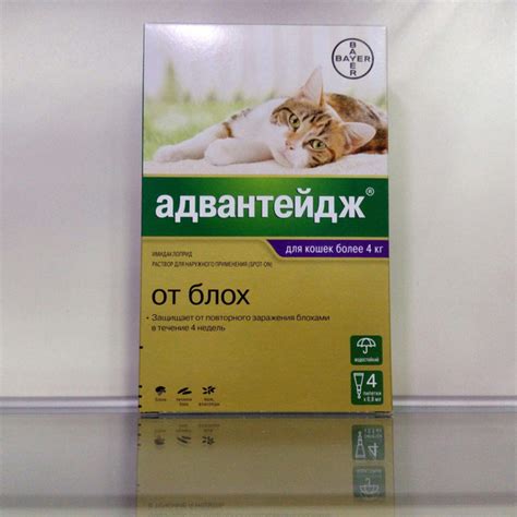 Адвантейдж для кошек более 4 кг, 4 пипетки - купить с доставкой по ...