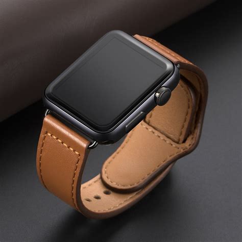 Correa De Cuero Genuino Para Apple Watch Mm Mm Series