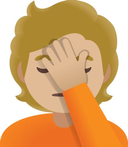 Person Facepalming Medium Light Skin Tone Emoji Download For Free