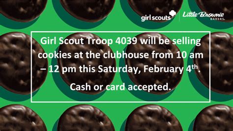 Girl Scout Cookies Sale Austin Oaks Hoa Zionsville In