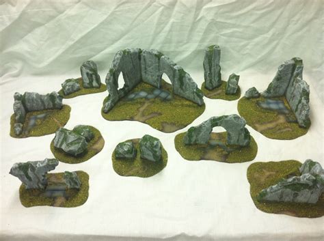 Wargame Scenery 28mm Terrain Set Stone Ruins and Pillars