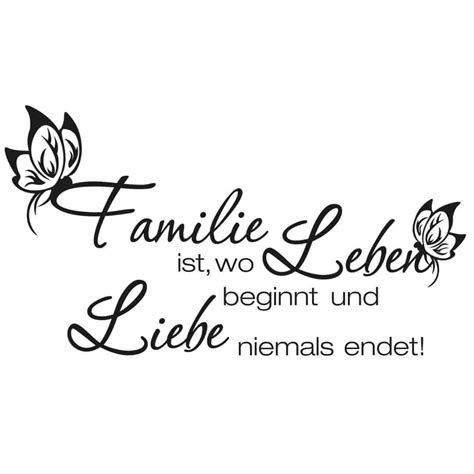 Wandtattoo Familie Ist Wo Leben Beginnt Wandtattoo Familie