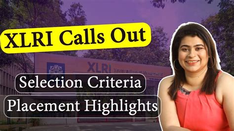 XLRI Calls Out Selection Criteria Placement Highlights YouTube