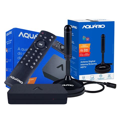 Kit Conversor Digital Dtv Antena Interna Dtv Aqu Rio Submarino