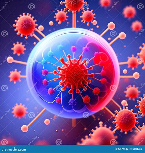 Virus Under A Microscope Stock Illustration Illustration Of Pathology