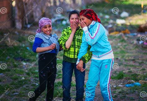 Happy And Colorful Islam Girl With Old Traditional Muslin Dress In