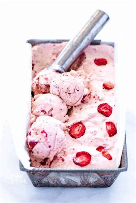 No Churn Strawberry Ice Cream Recipe What The Fork