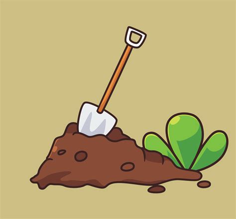 template ss.cdragricultural crops and shovels cartoon illustration ...