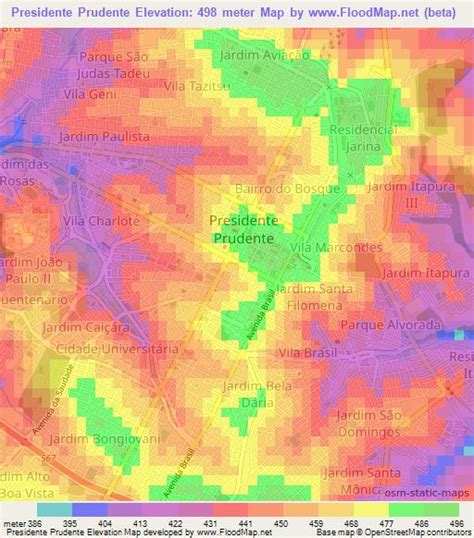 Elevation of Presidente Prudente,Brazil Elevation Map, Topography, Contour