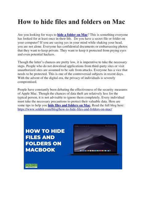 PPT How To Hide Files And Folders On Mac PowerPoint Presentation