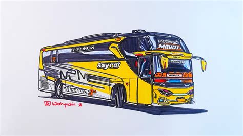 Jet Busmenggambar Bus Asyrafmaudibus Telolet Basuri Youtube