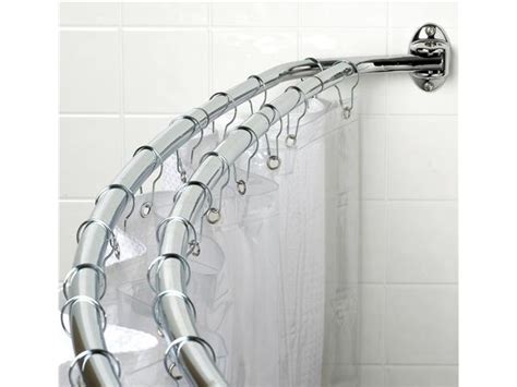 Zenith 35602SS 72 Chrome Adjustable Curved Double Shower Curtain Rod