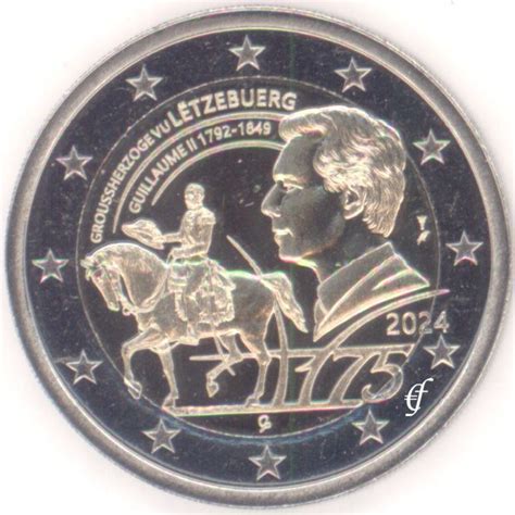 2 Euro Gedenkmünze Luxemburg 2024 Guillaume II MZ KMN eurofischer