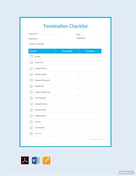 Employee Termination Checklists In Pdf Templates Designs Docs Free 42108 Hot Sex Picture