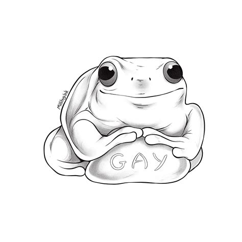Gay Frog Sticker Millibug Ink
