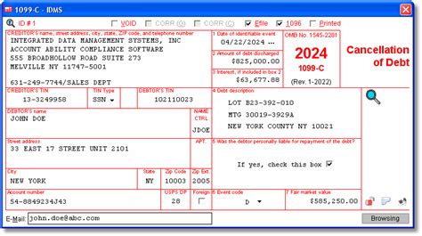 1099 C Software Includes Electronic Filing Printing And Irs Bulk Tin Matching